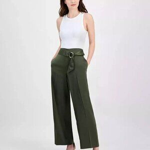Ann Klein Wide leg Pants size large color is Olive Green NWOT!!!!!!